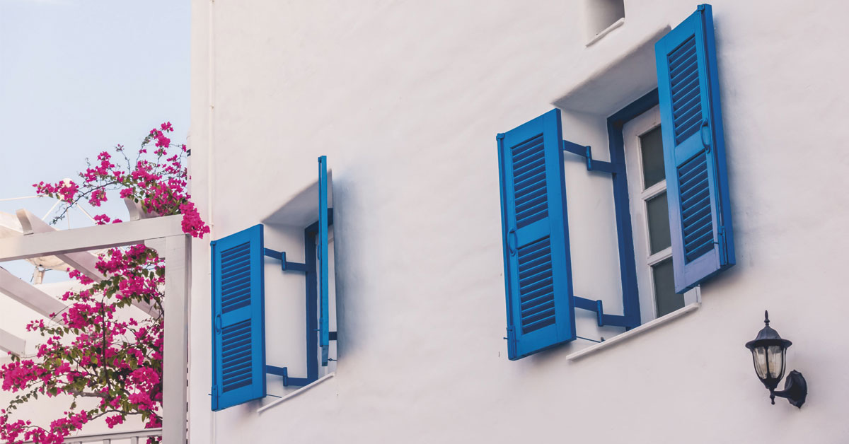 ventanas de casa mediterranea